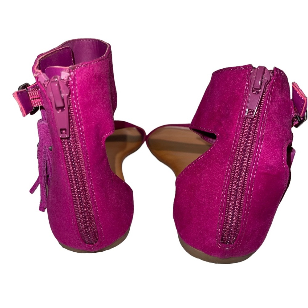 Dolce Vita - flats with ankle strap - suede - Magenta - size 6.5 EUC - Picture 4 of 9